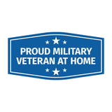 Signs ByLITA Fancy Proud Military Veteran at Home Easy Installation | Honor Veterans with Military Signs | US Pride | Businesses and Homes Wall or Door Sign