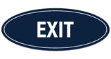 Signs ByLITA Oval Exit Sign - Laser-Engraved Lettering | Durable ABS Plastic | Vibrant Colors | Powerful Foam Tape