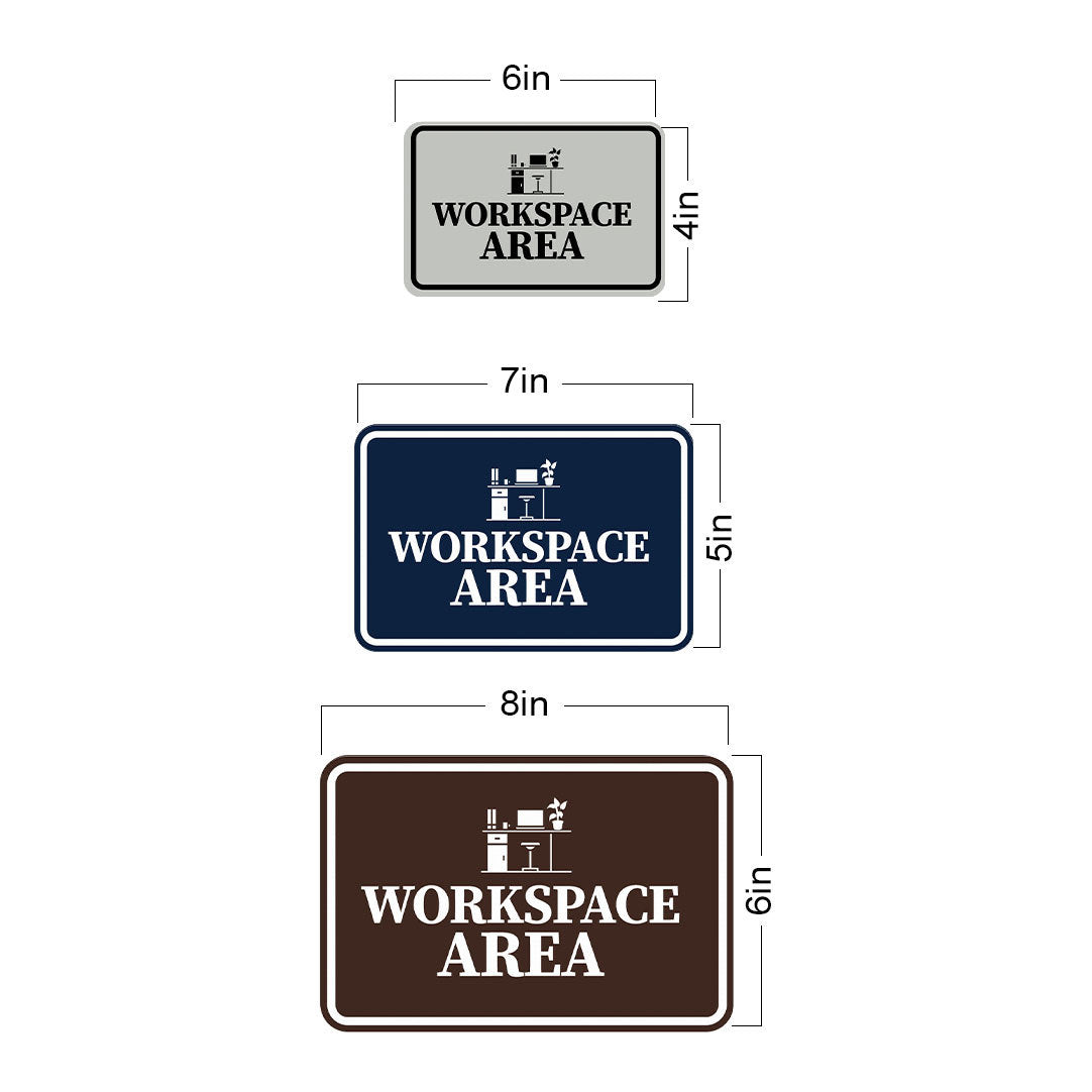 Signs ByLITA Classic Framed Workspace Area Wall or Door Sign