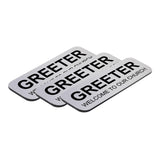 Greeter Welcome To Our Church 1 x 3" Name Tag (3 Pack)