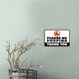 Classic Framed Plus Please No Pooping Thank You Wall or Door Sign | RV Accessories