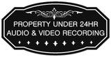 Signs ByLITA Victorian Property Under 24hr Audio Video Recording Wall or Door Sign - Easy Installation | Durable Wall or Door