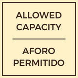 Signs ByLITA Square Allowed Capacity Door or Wall Sign | Spanish Bilingual Business And Office Signs