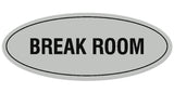 Signs ByLITA Oval Break Room Sign - Laser-Engraved Lettering | Durable ABS Plastic | Vibrant Colors | Powerful Foam Tape