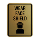 Signs ByLITA Portrait Round Wear Face Shield Wall or Door Sign