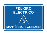 Signs ByLITA Classic Framed Peligro Eléctrico Manténgase Alejado Door or Wall Sign Easy Installation | Health And Safety | Building And Hospitality