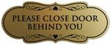 Signs ByLITA Designer Please Close Door Behind You Sign - Easy Installation | Durable Wall or Door Sign