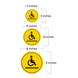 Circle Plus Wheelchair Wall or Door Sign | Easy Installation | Office & Shopping Malls Signage