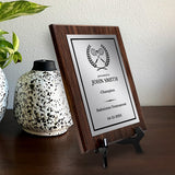 Badminton Customizable Wooden Award Plaque | Easel Mount Option | Achievement and Recognition Personalizable Plaques | Sports Award