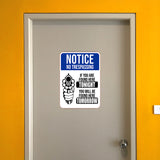 Portrait Round Plus Notice No Trespassing If You Are Found Here Tonight You Will Be Found Here Tomorrow Wall or Door Sign | Funny Safety Signage