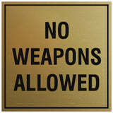 Signs ByLITA Square No Weapons Allowed Sign - Easy Installation | Durable Material