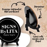 Welcome to Our Church Circle Table Sign with Acrylic Stand (5x5") | Home & Office Decor