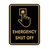 Signs ByLITA Portrait Round Emergency Shut Off Door or Wall Sign Easy Installation | Health And Safety | Building And Danger Signs