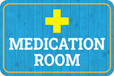 Classic Framed Plus Medication Room Wall or Door Sign | Directional Medical Signage