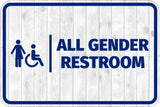 Classic Framed Plus All Gender Restroom Wall or Door Sign Easy Installation | Business & Public Bathroom Signs