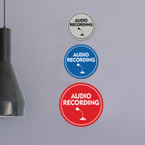 Signs ByLITA Circle Audio Recording Wall or Door Sign