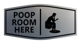Signs ByLITA Fancy Poop Room Here Wall or Door Sign