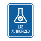 Signs ByLITA Portrait Round Lab Authorized Wall or Door Sign