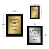 Signs ByLITA Customizable Cursive Font Achievement Award Wooden Plaque with Easel Stand, Engraved Gift for Students, Employees, Special Achievement and Corporate Awards