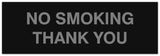 Signs ByLITA Basic No Smoking Thank You Sign - Laser-Engraved Lettering | Durable ABS Plastic | Vibrant Colors | Powerful Foam Tape