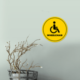 Circle Plus Wheelchair Wall or Door Sign | Easy Installation | Office & Shopping Malls Signage