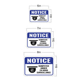 Classic Framed Plus Notice Dumpster Under 24 Hour Surveillance Door or Wall Sign | Health & Safety Signage
