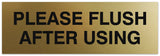 Signs ByLITA Basic Please Flush After Using Sign - Laser-Engraved Lettering | Durable ABS Plastic | Vibrant Colors | Powerful Foam Tape