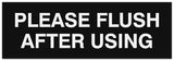 Signs ByLITA Basic Please Flush After Using Sign - Laser-Engraved Lettering | Durable ABS Plastic | Vibrant Colors | Powerful Foam Tape