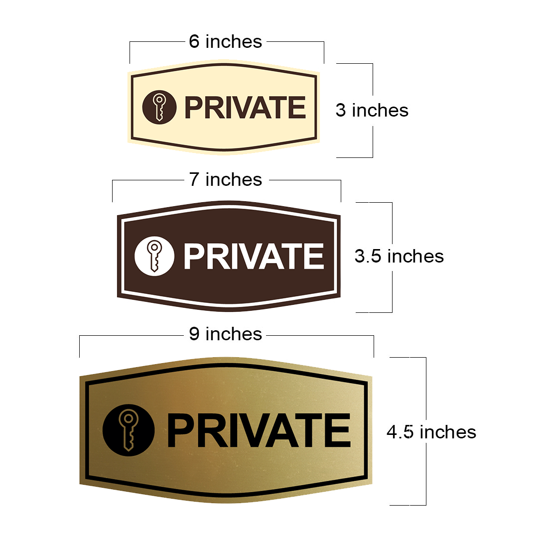Fancy Private (Key) Wall or Door Sign