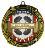 All Quality Stars Design Weightlifting Medal | Competition | High Quality Metal Medal - 1st, 2nd, 3rd Place