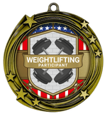 All Quality Stars Design Weightlifting Medal | Competition | High Quality Metal Medal - 1st, 2nd, 3rd Place