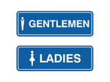 Signs ByLITA Standard Gentlemen and Ladies Figurine Signs - Easy Installation | Durable Wall or Door (2 Pack) Sign