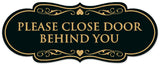 Signs ByLITA Designer Please Close Door Behind You Sign - Easy Installation | Durable Wall or Door Sign