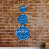 Signs ByLITA Circle Cardboard Recycling Only Please Flatten Boxes Wall or Door Sign