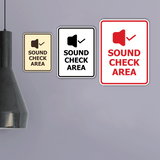 Signs ByLITA Portrait Round Sound Check Area Door or Wall Sign Easy Installation | Directing Artists & Co-Workers | Music | Concert | Festivals