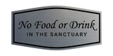 Fancy No Food Or Drink In The Sanctuary Wall or Door Sign