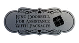 Signs ByLITA Designer Ring Doorbell for Assistance with Packages Wall or Door Sign