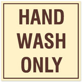 Signs ByLITA Square Hand Wash Only Sign - Easy Installation | Durable Material