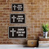 Classic Framed Plus Church Secretary Office Door or Wall Sign | Church and Place of Worship Signs