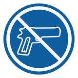 Signs ByLITA Circle No Guns Graphic Door or Wall Sign | Easy Installation | Durable Construction | Promote Health And Safety | Caution Warning Sign for Home, Business and Office Spaces