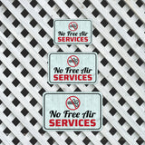Classic Framed Plus No Free Air Services Wall or Door Sign | Friendly Warning Signage