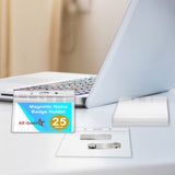 ID Badge with Magnet Backing - 25, 50, 100 Pack | Professional Name Badge Holders with Clear Images & Secure Magnetic Fastening
