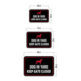 Classic Framed Plus Dog in Yard Keep Gate Closed Wall or Door Sign | Home Security Signage