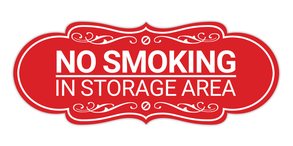 Signs ByLITA Designer No Smoking in Storage Area Wall or Door Sign