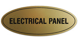 Signs ByLITA Oval Electrical Panel Sign - Laser-Engraved Lettering | Durable ABS Plastic | Vibrant Colors | Powerful Foam Tape