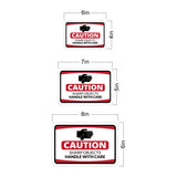 Classic Framed Plus Caution Sharp Objects Handle with Care Door or Wall Sign | Workplace Health and Safety Warning Signage