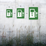 Portrait Round Plus EV Door or Wall Sign | Electric Vehicle Charging Station | Parking