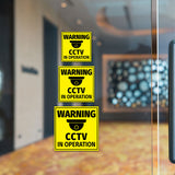 Square Plus Warning CCTV In Operation Wall or Door Sign | Home and Business Security