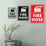 Signs ByLITA Portrait Round Fire Hose Door or Wall Sign Easy Installation | Health And Safety | Building And Danger Signs