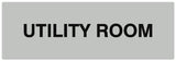Signs ByLITA Basic Utility Room Sign - Laser-Engraved Lettering | Durable ABS Plastic | Vibrant Colors | Powerful Foam Tape